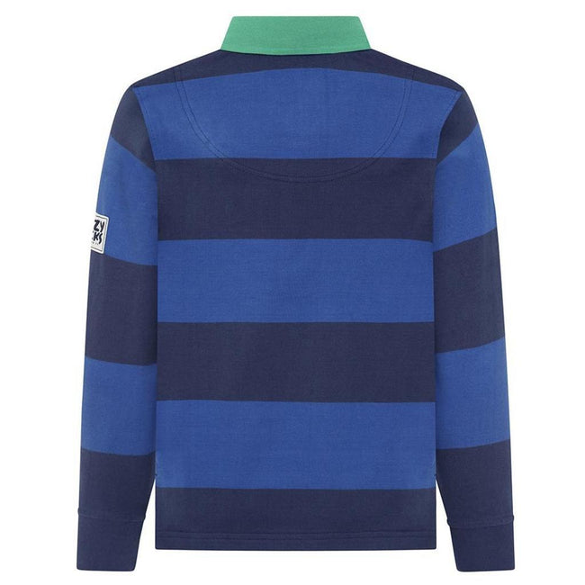 Marine - Side - Lazy Jacks Boys Striped Rugby Shirt