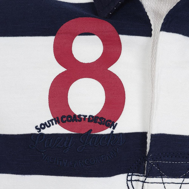 White - Lifestyle - Lazy Jacks Boys Striped Rugby Shirt