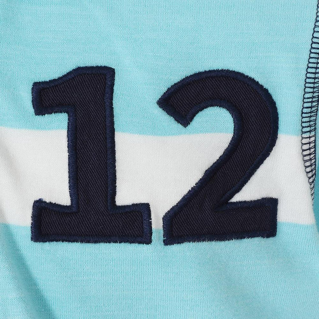Spearmint - Back - Lazy Jacks Boys Striped Rugby Shirt