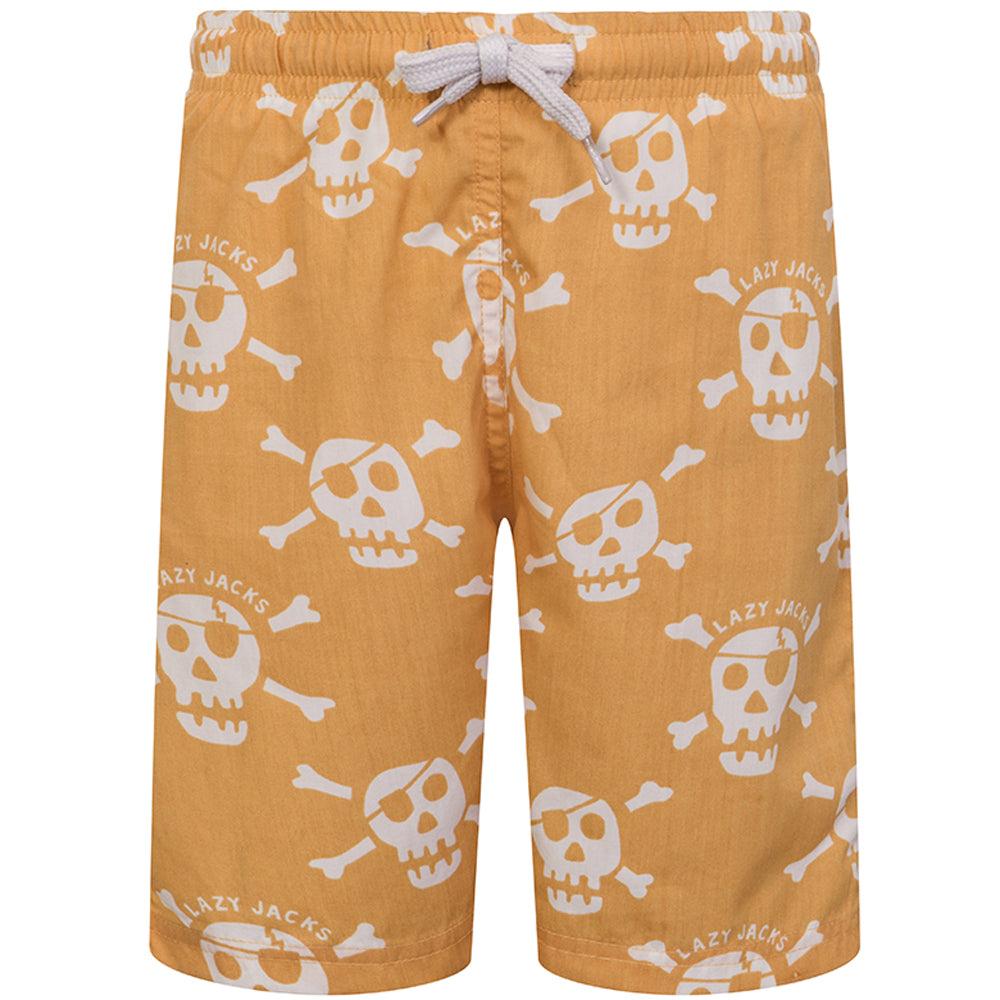 Yellow-Yellow - Side - Lazy Jacks Boys Printed Board Shorts