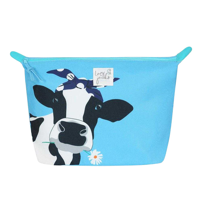 Sky - Front - Lazy Jacks Cow Cosmetic Bag