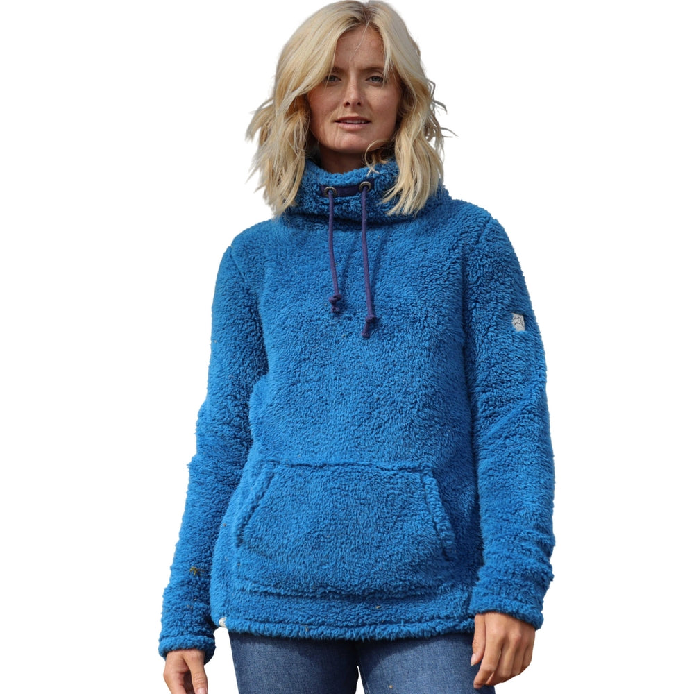 Teal - Pack Shot - Lazy Jacks Womens-Ladies Roll Neck Sweatshirt