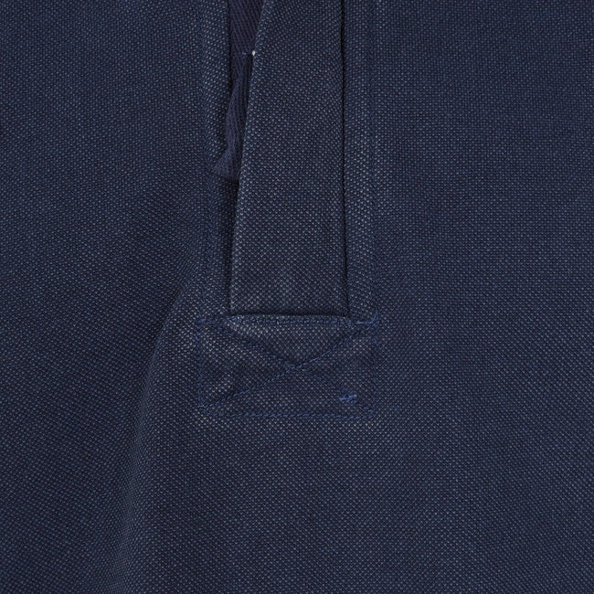 Marine - Back - Lazy Jacks Mens Textured Quarter Zip Sweatshirt