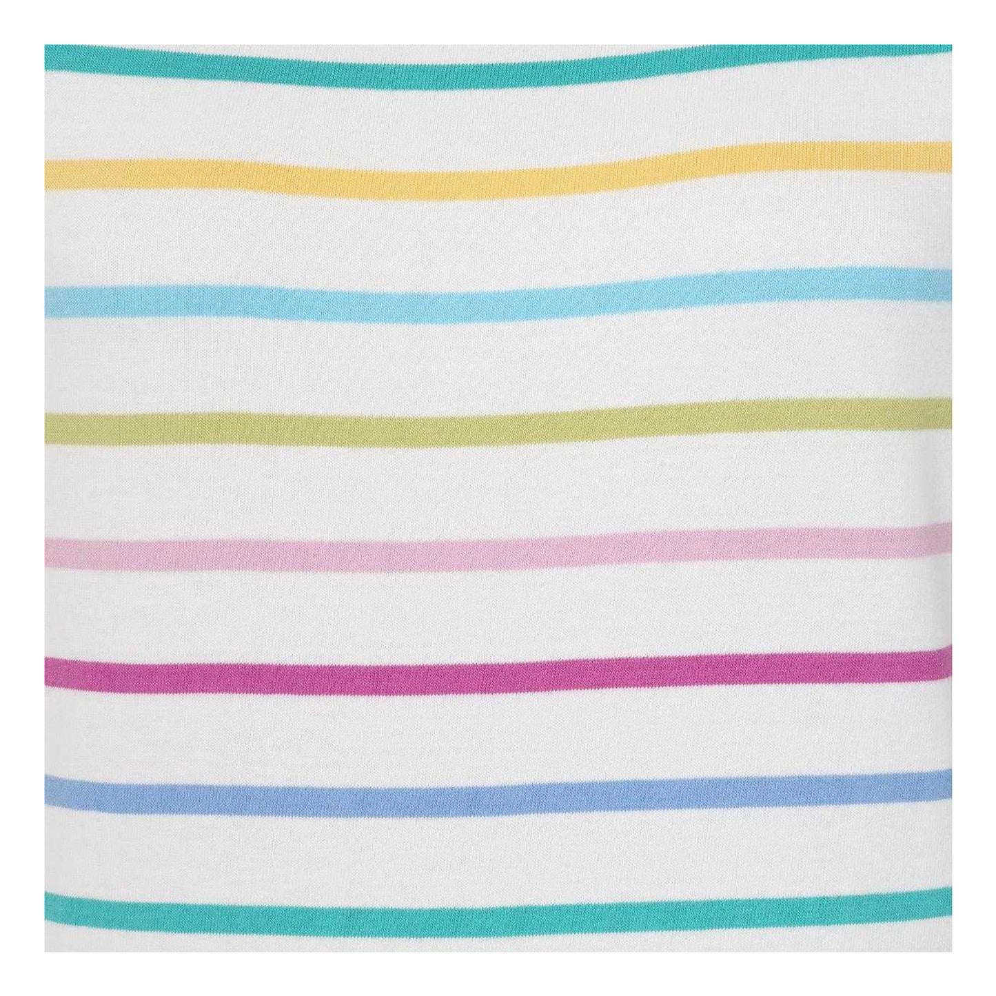 Multicoloured - Side - Lazy Jacks Womens-Ladies Breton Colour Block Stripe Short-Sleeved T-Shirt