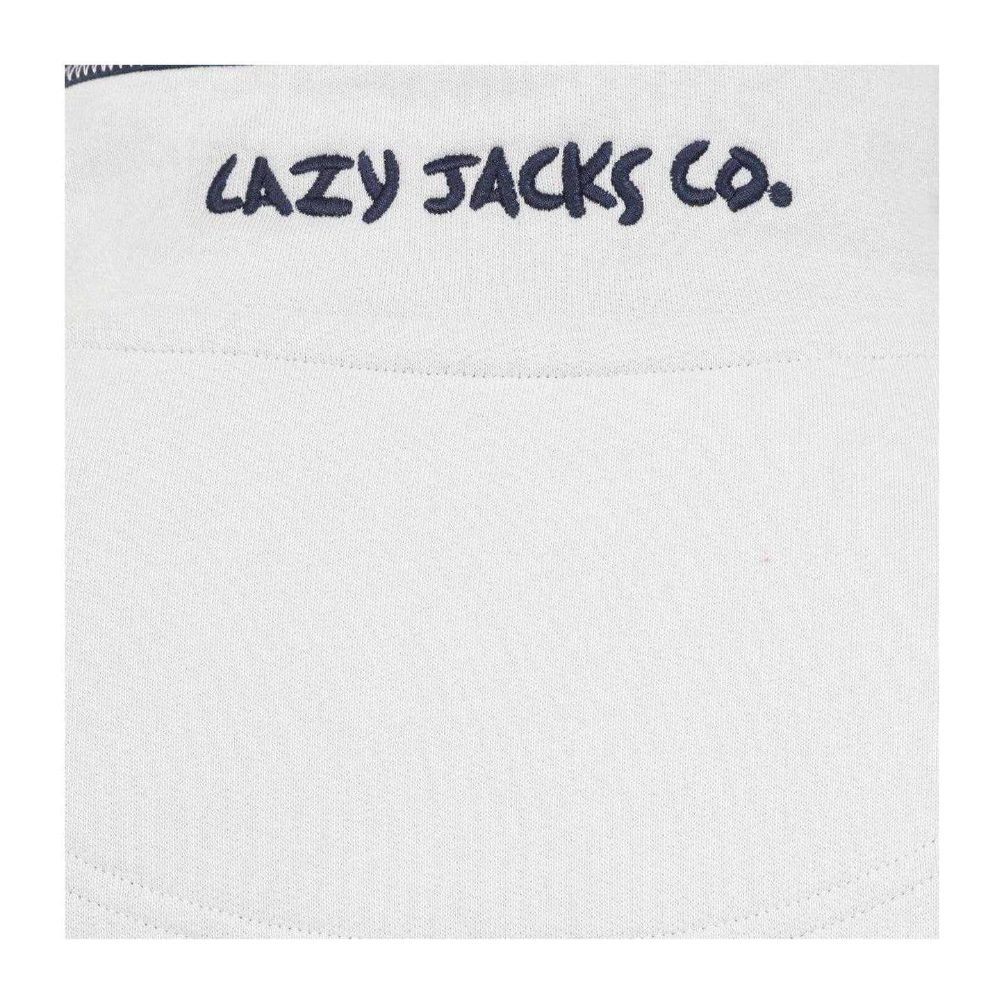 Ocean Blue - Side - Lazy Jacks Mens Quarter Zip Sweatshirt