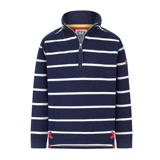 Marine - Front - Lazy Jacks Boys Pique Sweatshirt