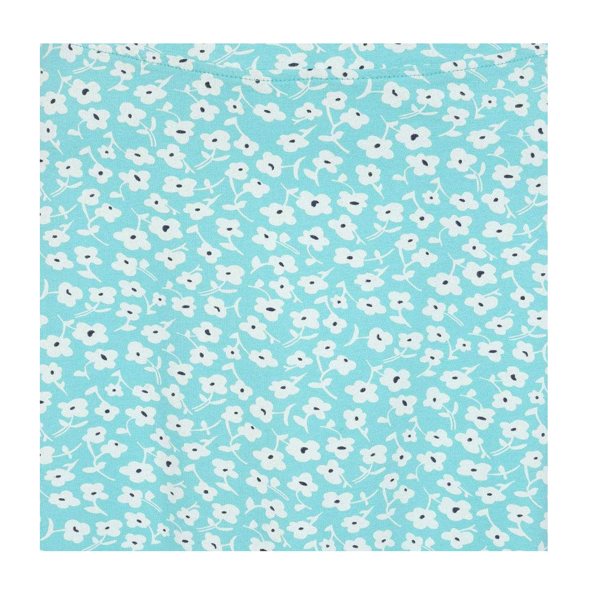 Blue-White - Side - Lazy Jacks Womens-Ladies Buttercups Jersey Midi Skirt
