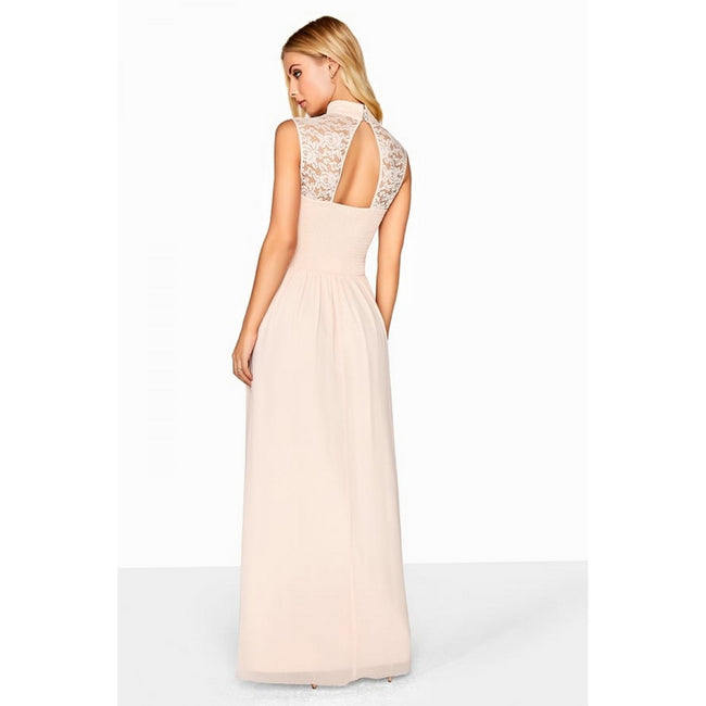 Nude - Lifestyle - Little Mistress Womens-Ladies Lace Yoke Maxi Dress