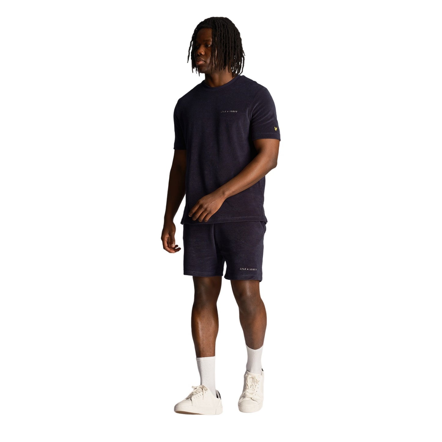 Dark Navy - Lifestyle - Lyle & Scott Mens Towelling T-Shirt