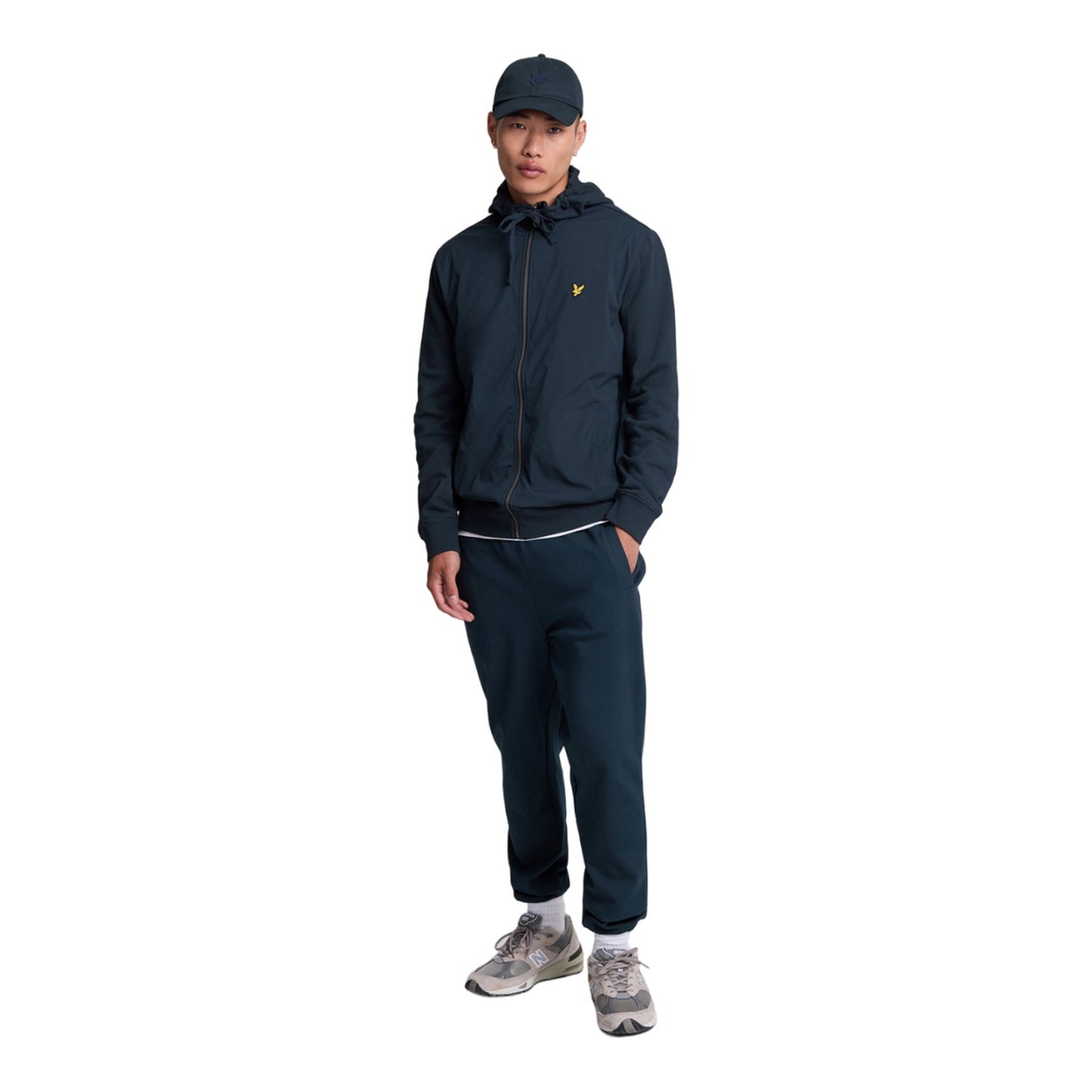 Dark Navy - Lifestyle - Lyle & Scott Mens Hybrid Full Zip Hoodie