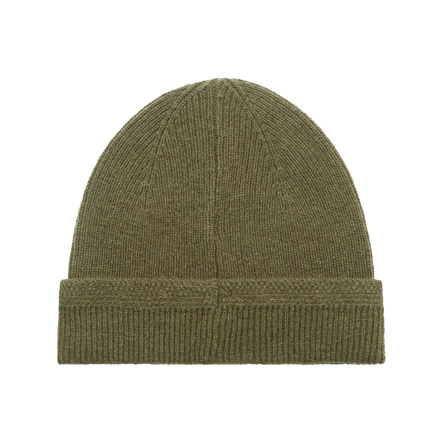 Olive - Back - Lyle & Scott Racked Logo Ribbed Beanie