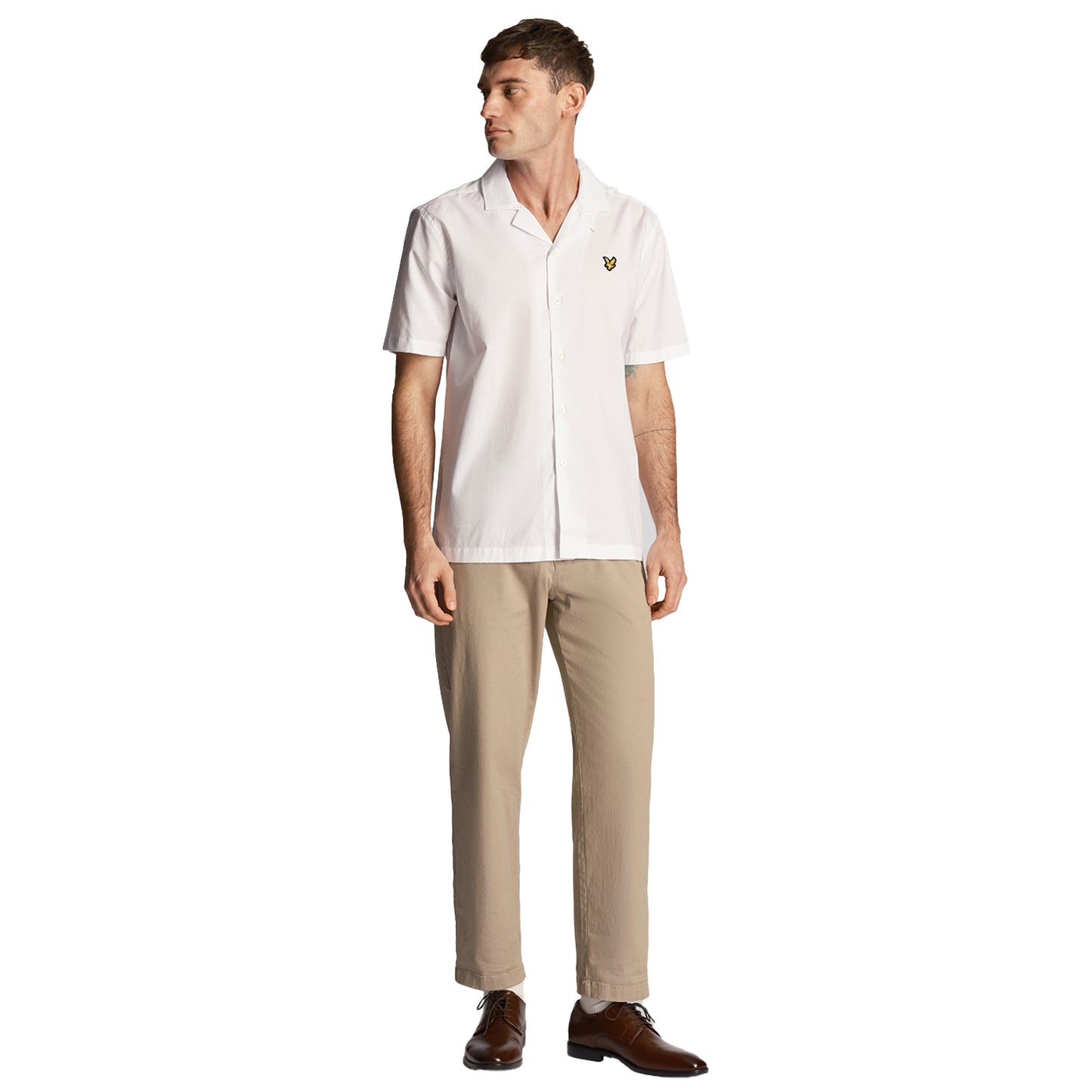White - Lifestyle - Lyle & Scott Mens Resort Cotton Poplin Shirt