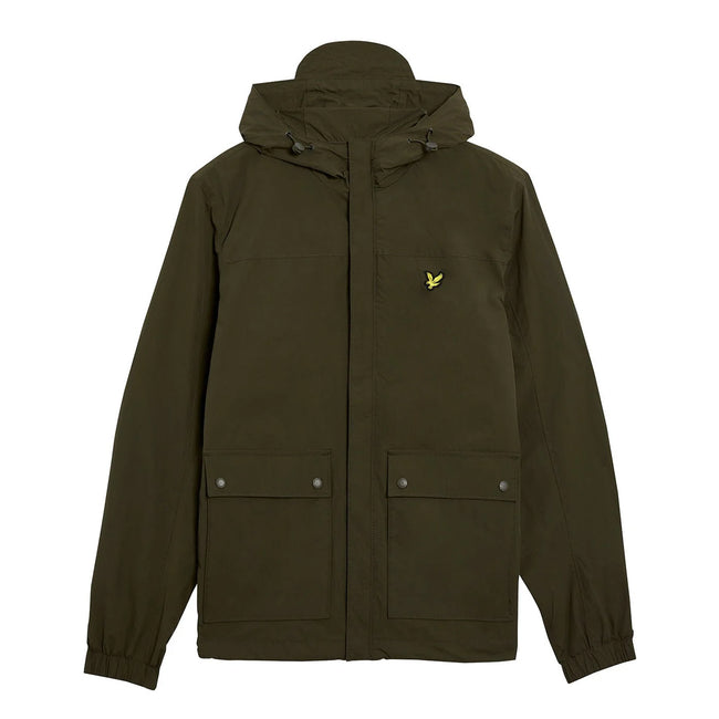 Olive - Front - Lyle & Scott Mens Hooded Pocket Jacket