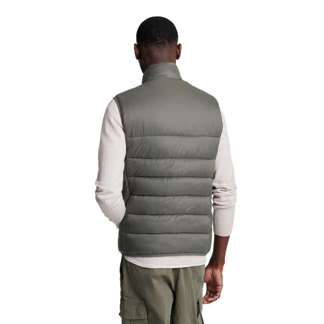 Olive - Side - Lyle & Scott Mens Padded Gilet