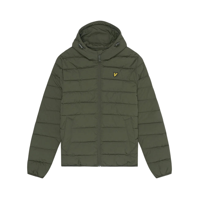 Olive - Front - Lyle & Scott Mens Lightweight Puffer Jacket