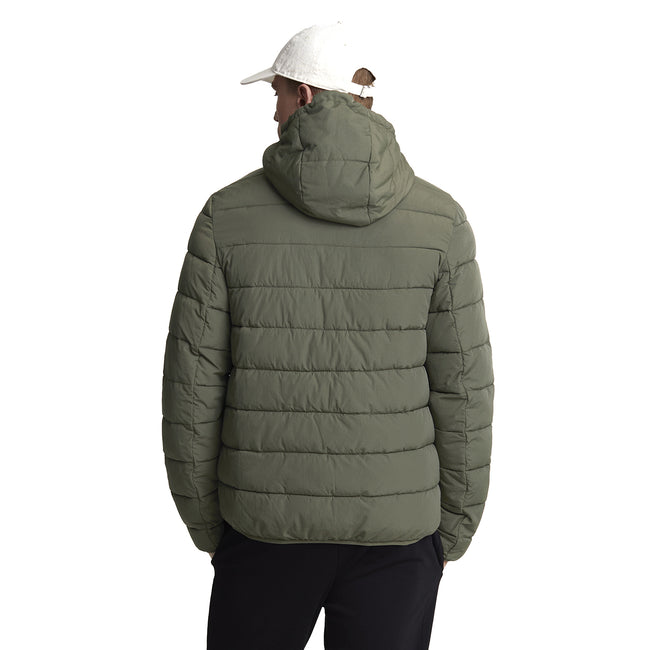Olive - Side - Lyle & Scott Mens Lightweight Puffer Jacket