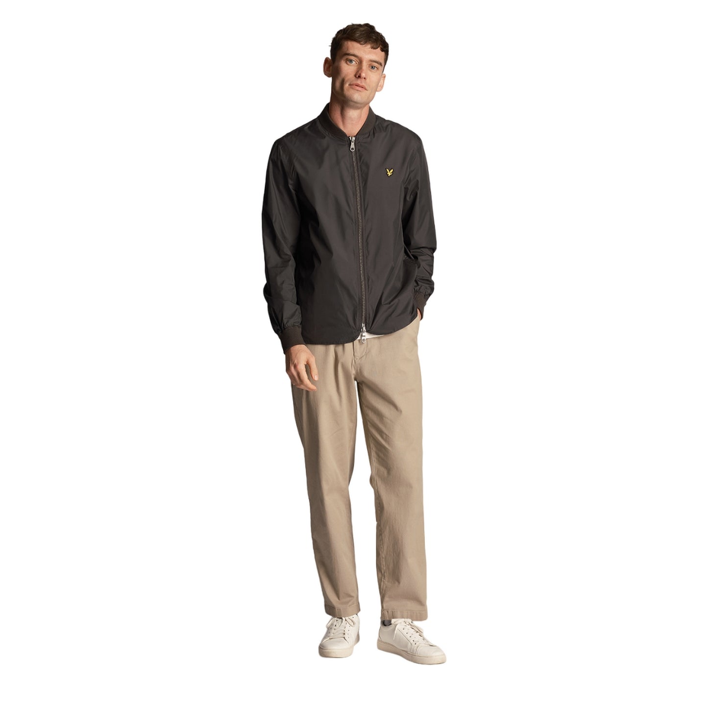 Gunmetal - Side - Lyle & Scott Mens Bomber Jacket