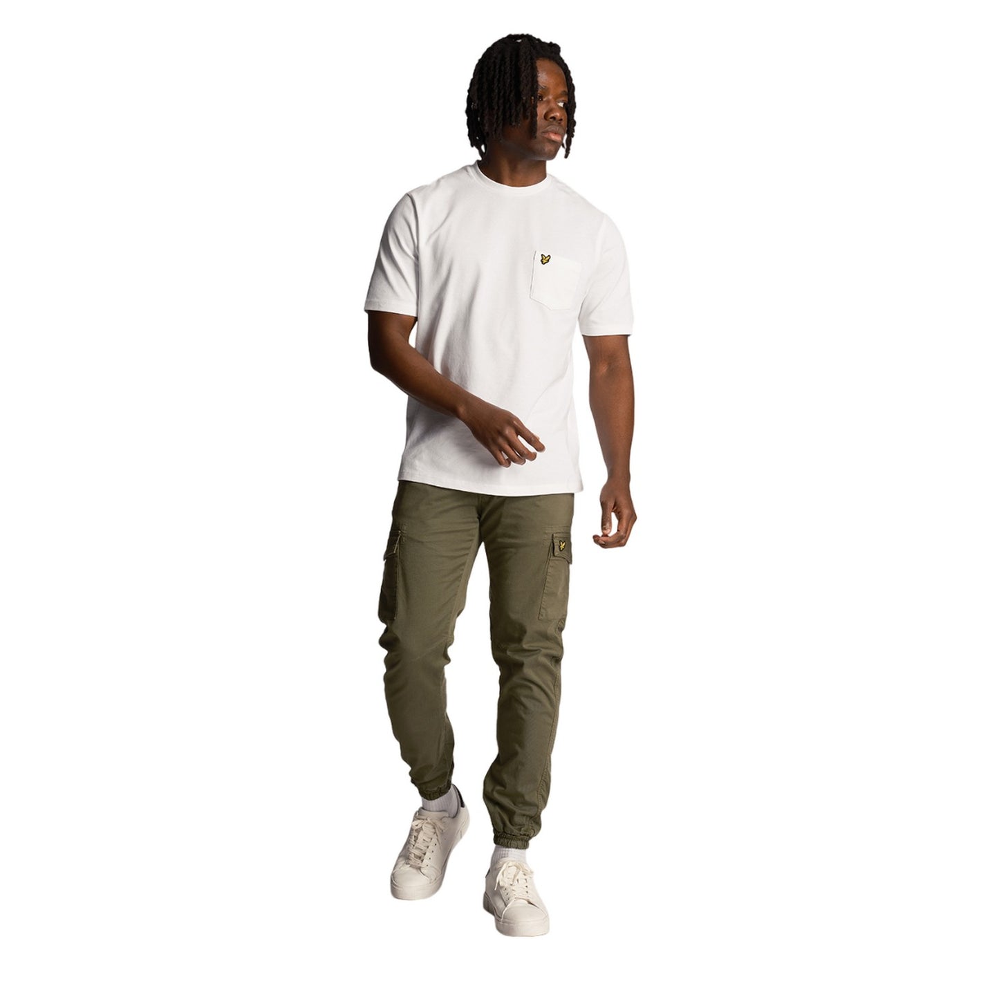 Green - Side - Lyle & Scott Mens Upton Park Cargo Trousers