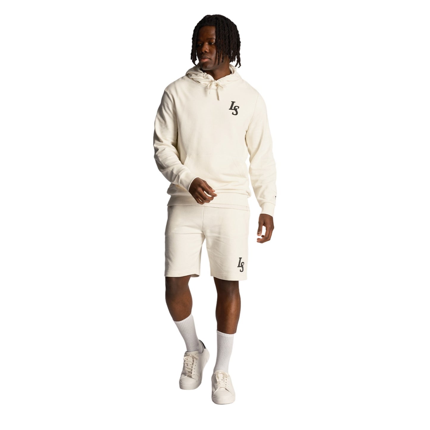 Chalk - Lifestyle - Lyle & Scott Mens Club Emblem Hoodie