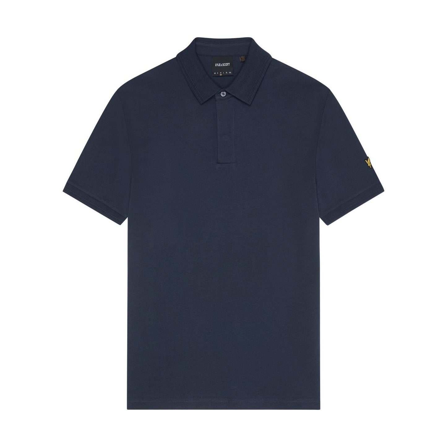 Muddy Navy - Front - Lyle & Scott Mens Tipped Ottoman Polo Shirt