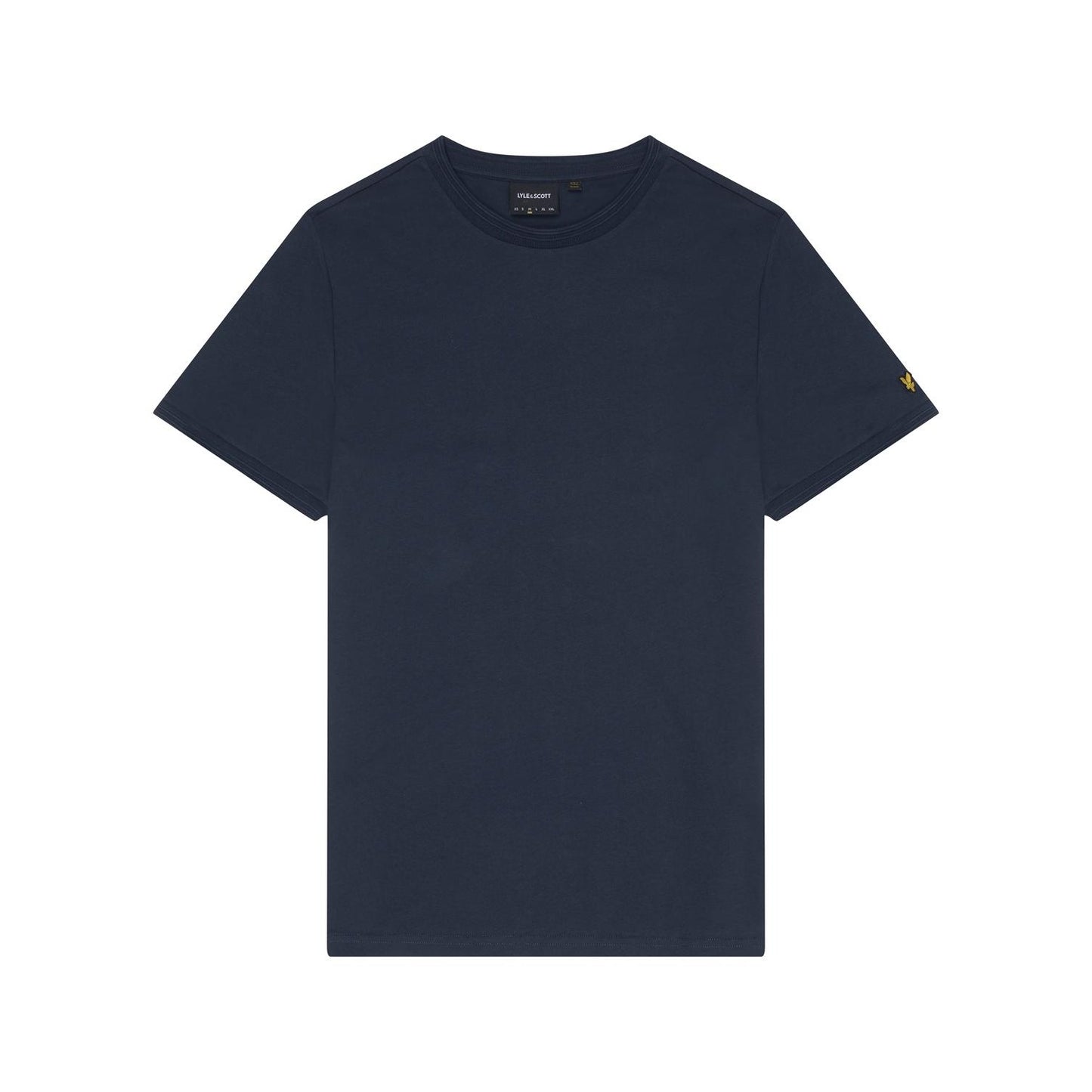 Muddy Navy - Front - Lyle & Scott Mens Tipped Ottoman T-Shirt
