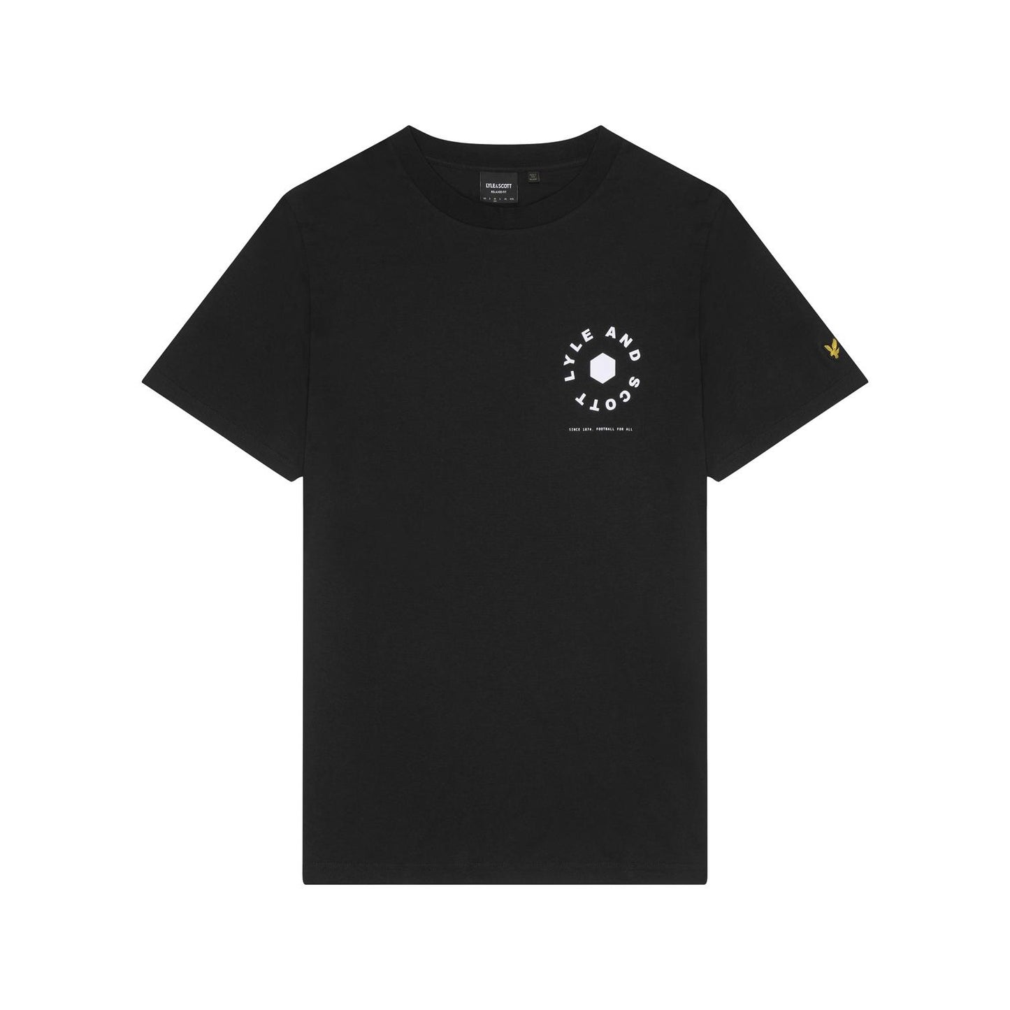 Jet Black - Front - Lyle & Scott Mens Football Wheel T-Shirt