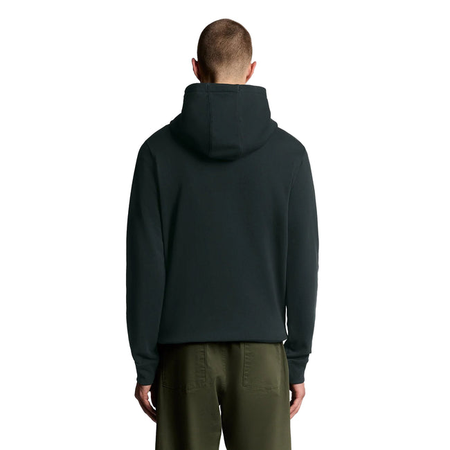 Dark Navy - Side - Lyle & Scott Mens Cheers To Tradition Graphic Loopback Hoodie