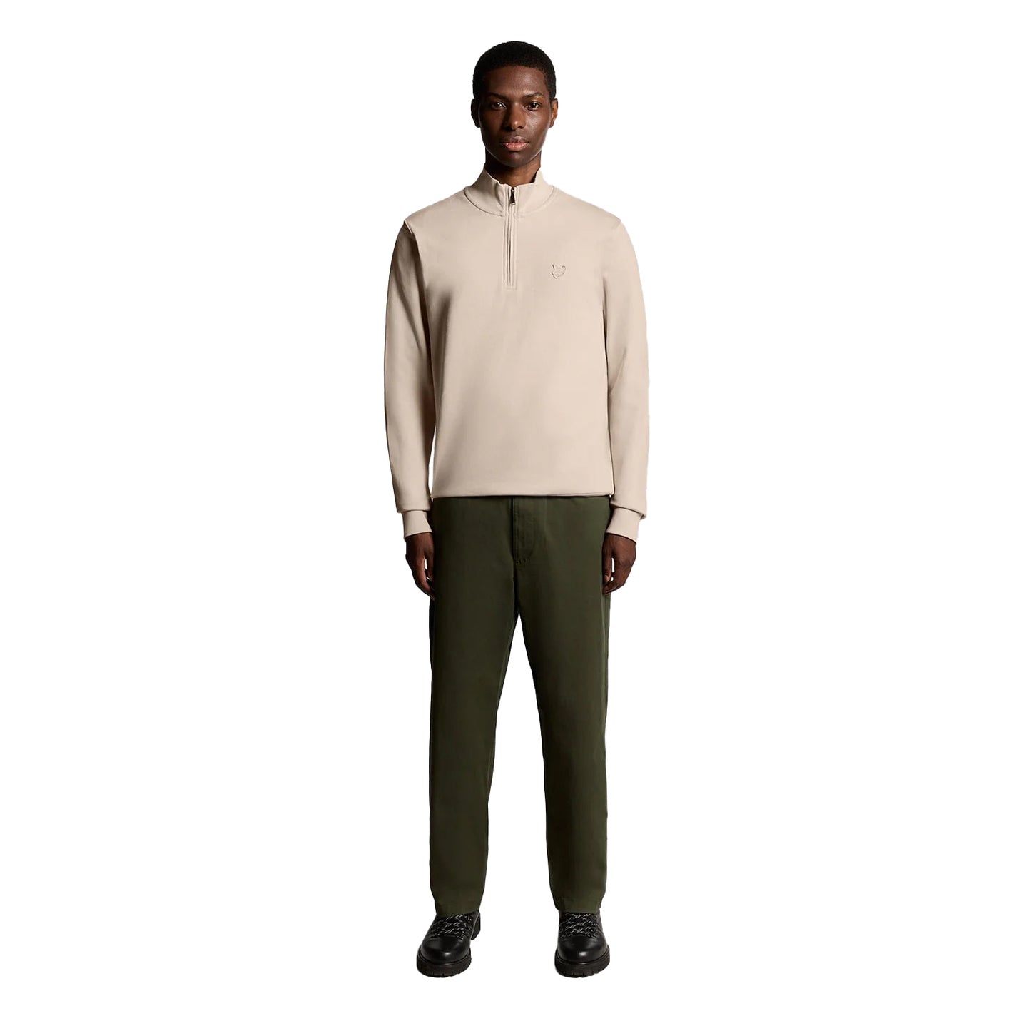 Pink Tint - Lifestyle - Lyle & Scott Mens Superfine Quarter Zip Sweatshirt