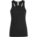 Deep Black - Front - SOLS Womens-Ladies Justin Tank Top