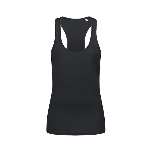 Black Opal - Front - Stedman Womens-Ladies Active 140 Tank Top