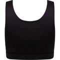 Black-Black - Back - Skinni Fit Womens-Ladies Fashion Crop Top