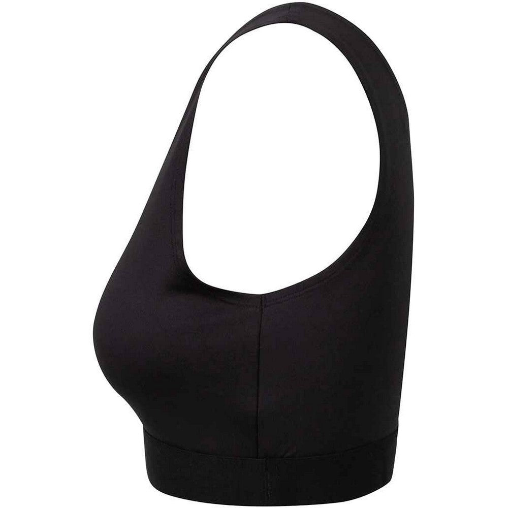 Black-Black - Side - Skinni Fit Womens-Ladies Fashion Crop Top