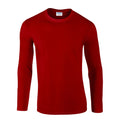 Red - Front - Gildan Unisex Adult Softstyle Long-Sleeved T-Shirt