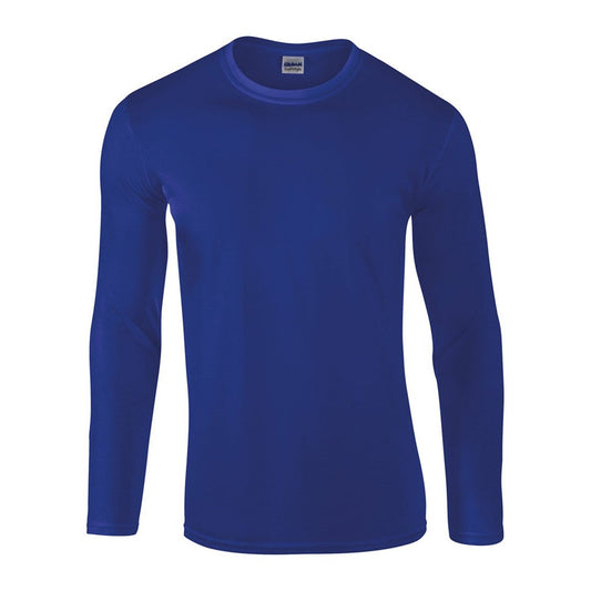 Royal Blue - Front - Gildan Unisex Adult Softstyle Long-Sleeved T-Shirt