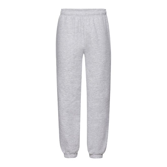 Heather Grey - Front - Fruit of the Loom Childrens-Kids Premium Heather Elasticated Cuff Jogging Bottoms
