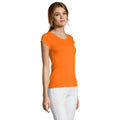 Orange - Side - SOLS Womens-Ladies Moon V Neck T-Shirt