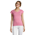 Orchid Pink - Front - SOLS Womens-Ladies Moon V Neck T-Shirt