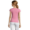 Orchid Pink - Back - SOLS Womens-Ladies Moon V Neck T-Shirt
