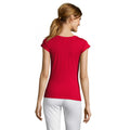 Red - Back - SOLS Womens-Ladies Moon V Neck T-Shirt