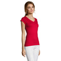 Red - Side - SOLS Womens-Ladies Moon V Neck T-Shirt