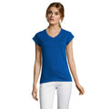 Royal Blue - Front - SOLS Womens-Ladies Moon V Neck T-Shirt