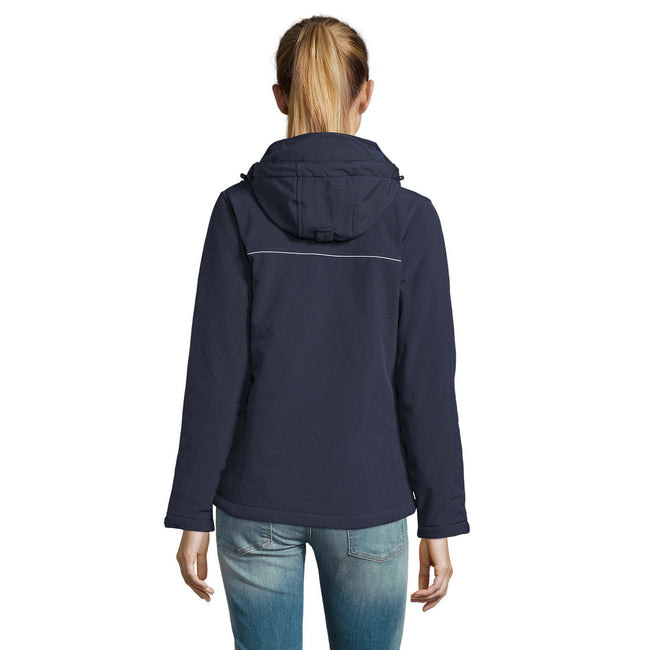 French Navy - Back - SOLS Womens-Ladies Rock Padded Soft Shell Jacket