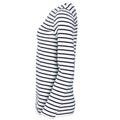 White-Navy - Side - SOLS Womens-Ladies Marine Striped Long-Sleeved T-Shirt