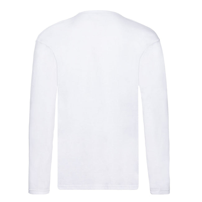 White - Back - Fruit of the Loom Unisex Adult Original Plain Long-Sleeved T-Shirt
