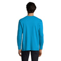 Aqua - Back - SOLS Mens Monarch Long-Sleeved T-Shirt