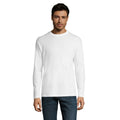 White - Front - SOLS Mens Monarch Long-Sleeved T-Shirt