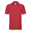 Red - Front - Fruit of the Loom Unisex Adult Premium Polo Shirt