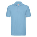 Sky Blue - Front - Fruit of the Loom Unisex Adult Premium Polo Shirt