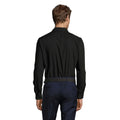 Black - Back - SOLS Mens Baltimore Fitted Shirt