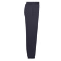 Deep Navy - Side - Fruit of the Loom Childrens-Kids Elasticated Cuff Classic Jogging Bottoms